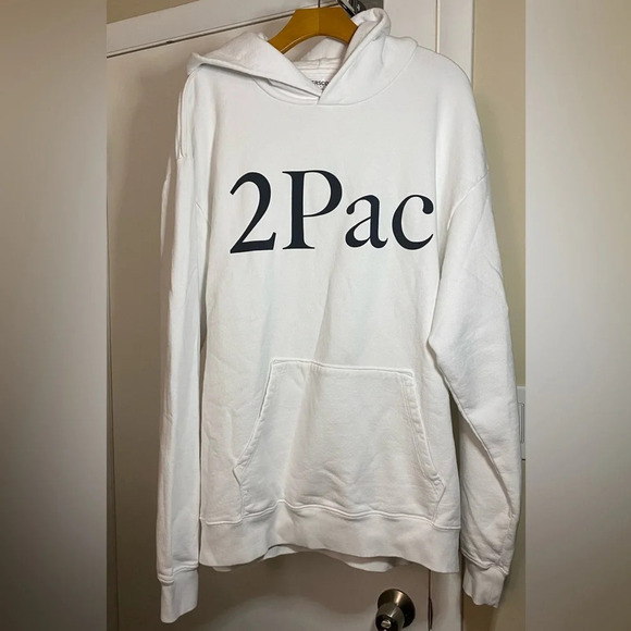 Fragment x Interscope 2Pac Tupac White Hoodie Size XL - Picture 4 of 11